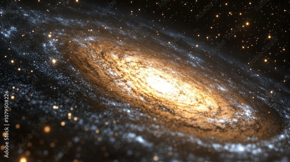 Aufkleber 3d cartoon rendering of the milky way