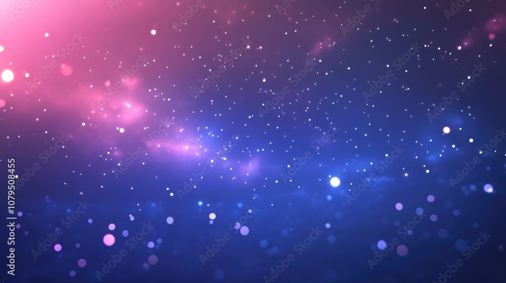 Aufkleber 3D cartoon rendering featuring a starry night sky and the Milky Way showcasing a soft focus and blur from a wide aperture and long exposure along with visible grains and noise from high ISO settin
