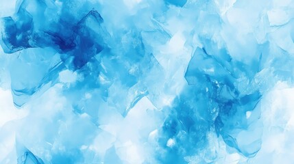 Obraz premium Abstract Blue Art Watercolor Texture Icy White Surface Shiny Natural Elements Oceanic Patterns Azure Wash Effect Blue Liquid Background Glowing Fluid Summer Sparkle Bright Cyan Ice Azure Hue