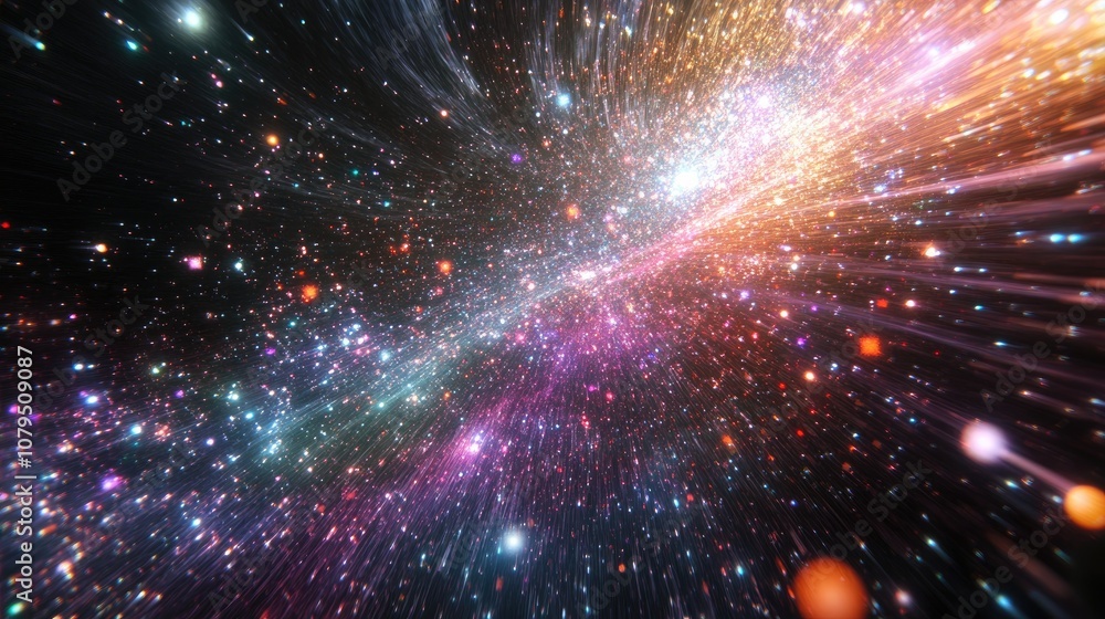 Poster Ultra Deep Field in a 3D cartoon rendering