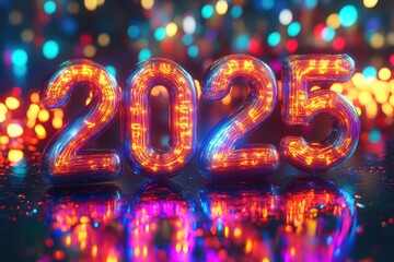 text "2025" , effect , photoshop mockup, ai