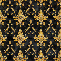 seamless golden vintage pattern