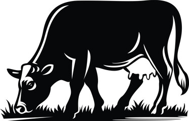 Vector cattle silhouette artwork