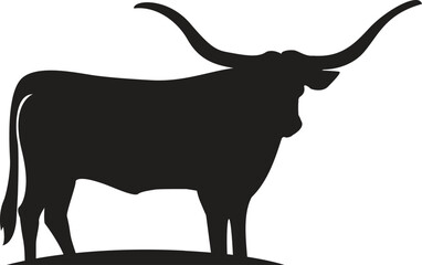 Vector cattle silhouette artwork
