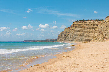 Beautiful sandy beach near Lagos in Ponta da Piedade, Algarve region, Portugal