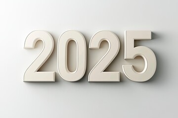 3d rendering text "2025" , effect , ai