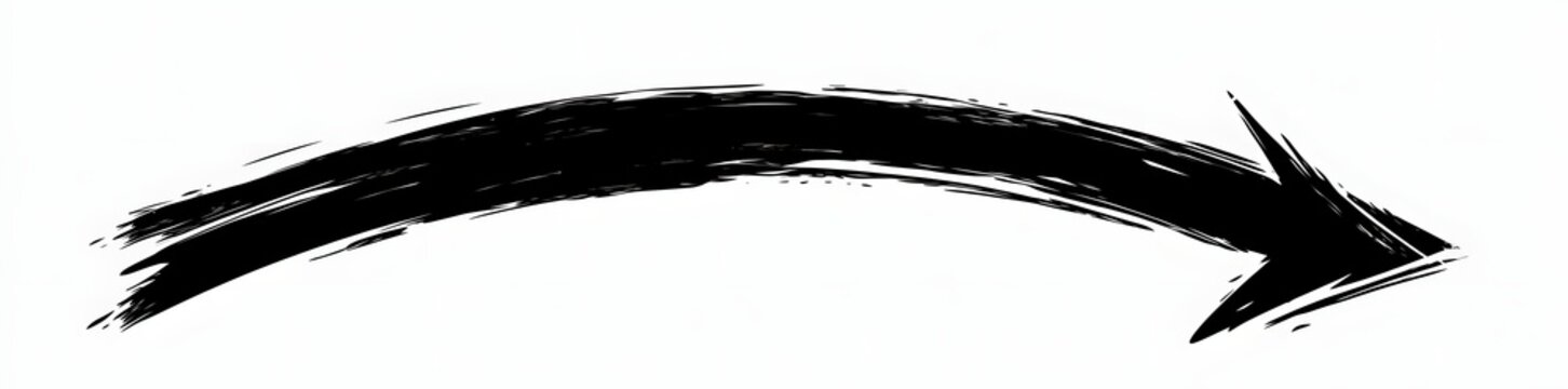 recommend clip art: Hand-drawn black arrow pointing to the right on a white background.