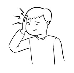 headache digital drawing illustration isolated