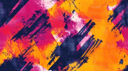 Contemporary Geometric Color Blot Ink Stripe Brushstroke Abstract Wash Mark Linear Tie Dye Grunge Geometric Gradient Continuous Shape Handcrafted Tie Dye Seamless Pattern Multi Color Acrylic Art M