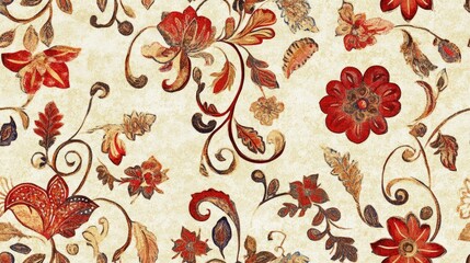 Paisley wallpaper featuring Indonesian batik and Indian fabric designs Ethnic background with folk elements and stylized flowers ideal for textiles coverings wrapping paper and greeting cards