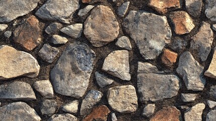 Obraz premium Seamless stone rock texture on the ground