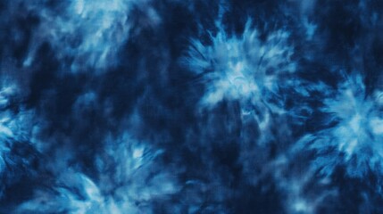 Indigo tie dye fabric used as a background and texture