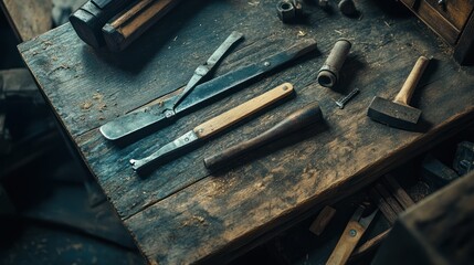 Tools on a Wood Table