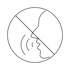 no talking icon