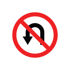 U-turn prohibited icon