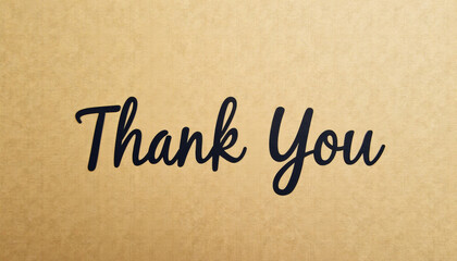 Thank You Message on Kraft Paper