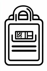 Obraz premium Barcode Icon with Scan Line for Retail Applications