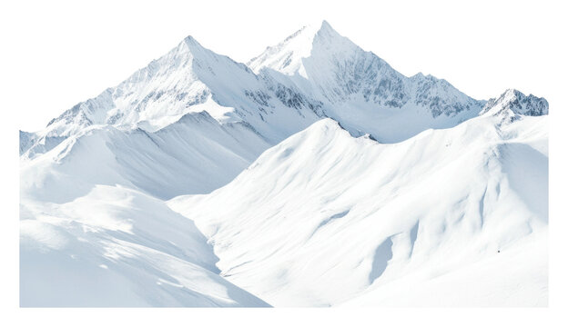 PNG Snow-covered mountain range under a clear sky - Powered by Adobe