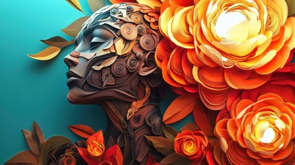 Spectral Peony: A Surreal Paper Quilling Fantasy