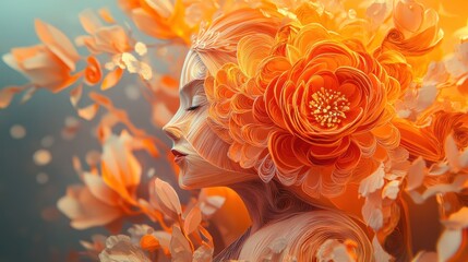 Spectral Peony: A Surreal Paper Quilling Fantasy