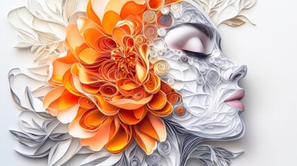 Spectral Peony: A Surreal Paper Quilling Fantasy