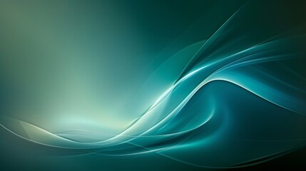 Wallpaper Smooth turquoise waves are creating an elegant abstract composition on a gradient background