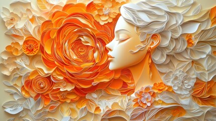 Spectral Peony: A Surreal Paper Quilling Fantasy