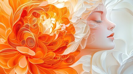 Spectral Peony: A Surreal Paper Quilling Fantasy