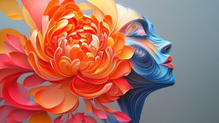 Spectral Peony: A Surreal Paper Quilling Fantasy