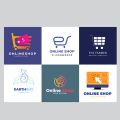 Shop supermarket store logo design elegant label design badge design vector logo