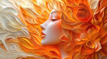 Spectral Peony: A Surreal Paper Quilling Fantasy