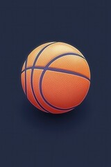 Obraz premium Vibrant Basketball Icon for Sports and Recreation