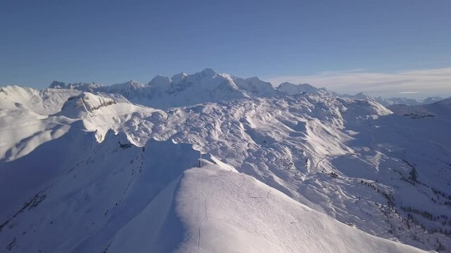 Drone paysage montagne Mont Blanc