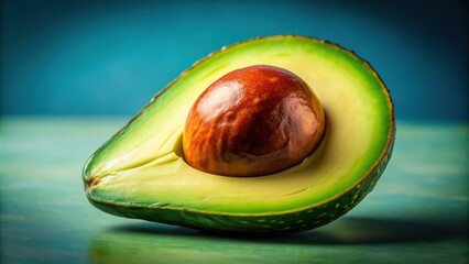 Close-up of a vibrant avocado undergoing sublimation process , avocado, sublimation, changing state, transformation, green, steam