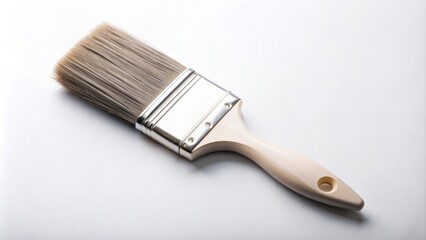 Grey paint brush on white background, grey, paint brush, white, background, tool, painting, decoration
