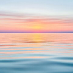 Obraz premium Sunset over lake, water reflections, tranquil, diffused natural light