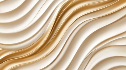 Obraz premium Elegant wavy silk texture in golden hues, perfect for backgrounds and creative designs.