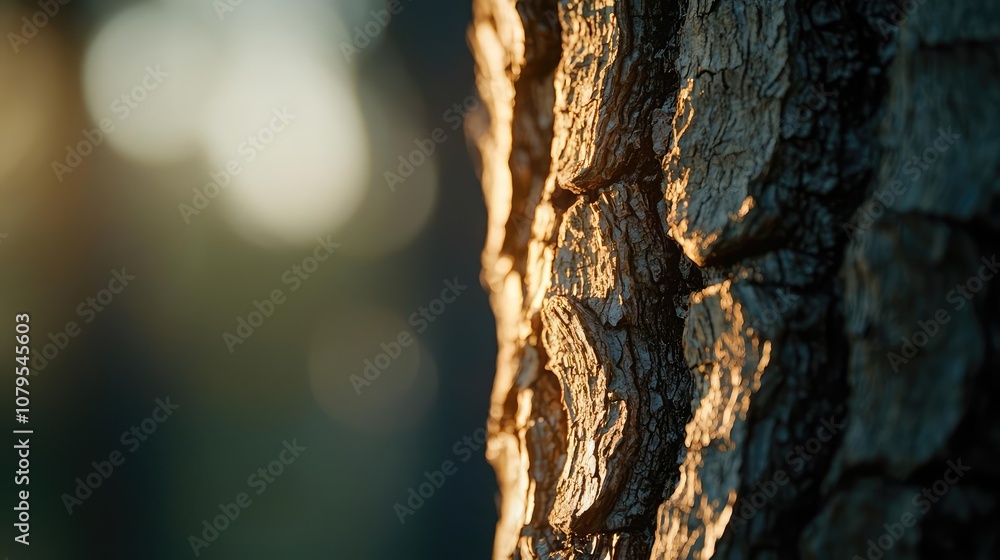 Poster close-up of tree bark showcasing intricate textures and natural patterns.