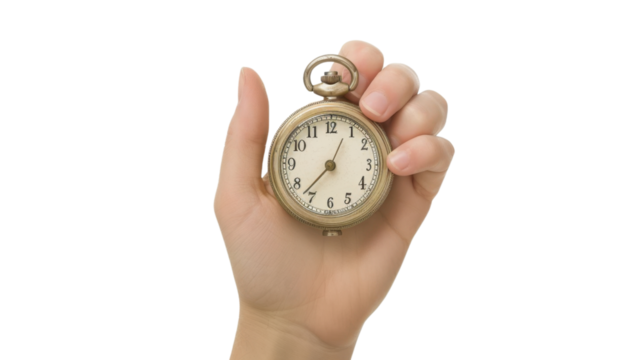 A hand holding a stopwatch on white transparent background

 - Powered by Adobe