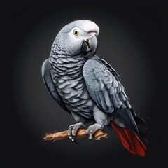 Obraz premium the AI Image Generator, exotic African Grey Parrot