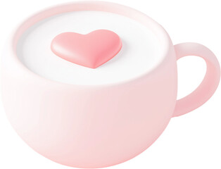 heart shaped cup of coffee