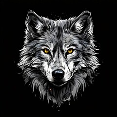 the AI Image Generator, wolf in the night