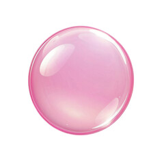 Obraz premium Shiny pink bubble on transparent background