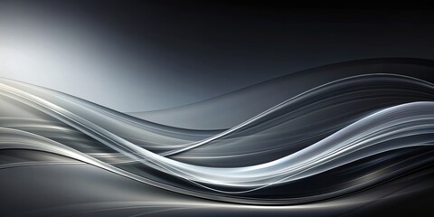 Obraz premium Elegant abstract background with flowing black and gray tones , elegant, abstract, background, black, gray, tones, modern