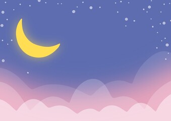 Fototapeta premium night sky with moon