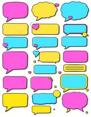 Obraz premium set of colorful speech bubbles