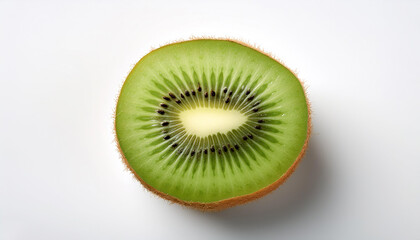 Kiwi sliced, isolated on a white