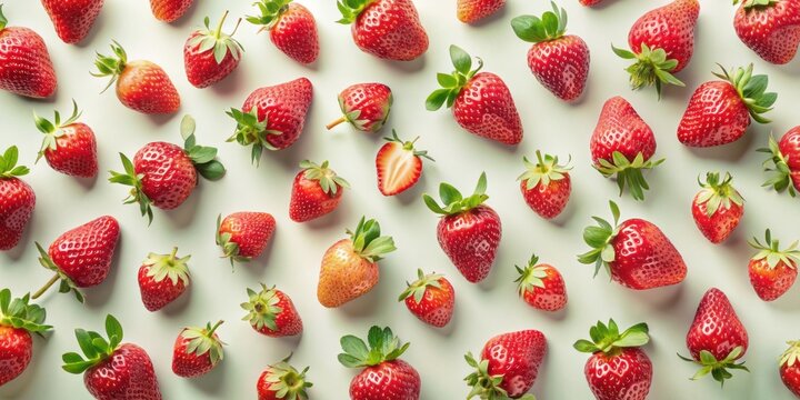 Delicate and whimsical strawberry pattern background, strawberries, red, fruit, pattern, seamless, sweet, summer, fresh