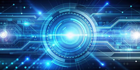 Naklejka premium Abstract technology background with digital elements and futuristic design, technology, background, digital, elements