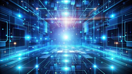 Obraz premium Abstract technology background with futuristic digital elements, digital, abstract, technology, background, futuristic